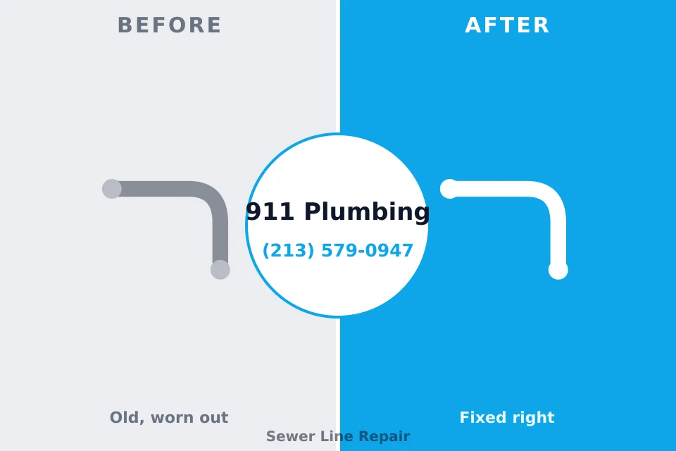 Before and after: plumbing repair Vinita Park, MO
